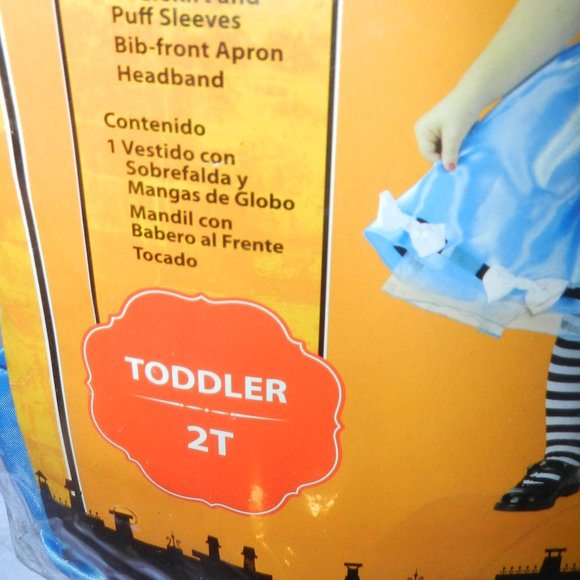 VTG 2010 DELUXE ALICE IN WONDERLAND TODDLERS GIRLS COSTUME SET 2T NEW/NWT - Picture 5 of 12